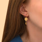 Elegant gold-plated haematite earrings