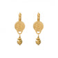 Elegant gold-plated haematite earrings