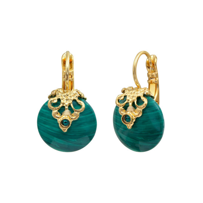 Positano malachite earrings